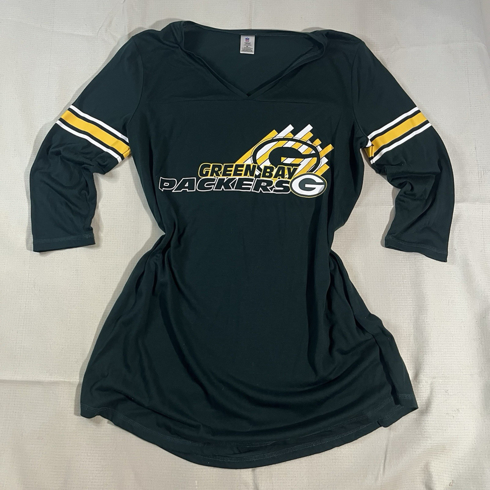 NFL Team Apparel Women's Size medium Green Bay Packers Tunic 3/4 Sleeve